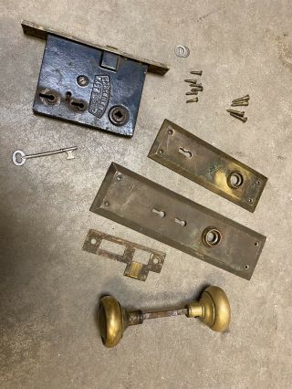 Vintage Sargent Easy Spring Mortise Door Lock Set