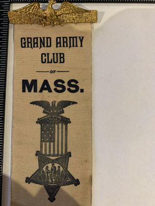 Grand Army Club of MASS.  Buffalo,  1897 Ribbon 2