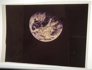 Apollo 8 / Orig 4x5 Nasa Issued Transparency - View Of Earth From Spacecraft