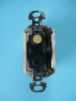 Vintage H&h Mother Of Pearl Push Button Single Pole Light Switch