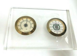 Omega Psi Phi Fraternity (ΩΨΦ) Thermometer Clock Glass Map Desk Display By Briar