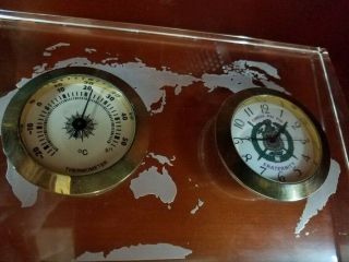 Omega Psi Phi Fraternity (ΩΨΦ) Thermometer Clock Glass Map Desk Display by Briar 3