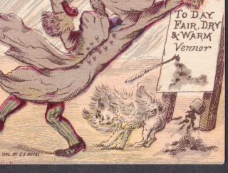 Pres Chester A Arthur as Little Dog ? ©1882 Political Cartoon Vennor Trade Card 2