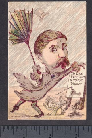 Pres Chester A Arthur as Little Dog ? ©1882 Political Cartoon Vennor Trade Card 3