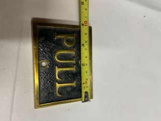 Antique Vintage Brass Door Plate Pull Raised Letters 4” X 3” From 1926 Hotel