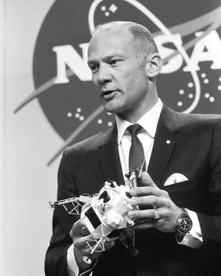Apollo 11 Buzz Aldrin Lunar Lander Model 11x14 Silver Halide Photo Print