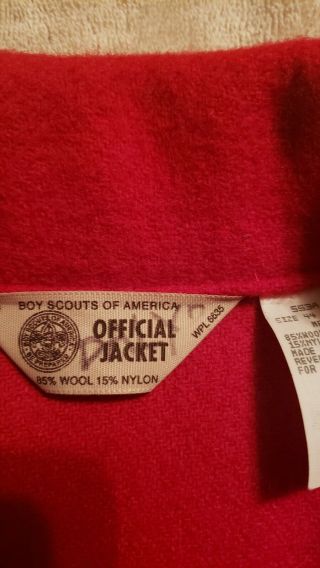 Boy Scout BSA Red Wool Jacket Mens Size 44 3