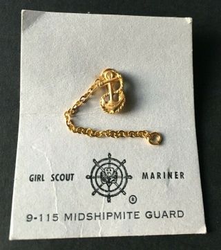 Girl Scout Mariner Midshipmite Guard Pin.  W/original Packaging