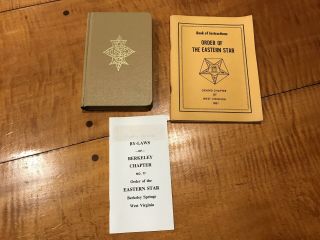 3 Books Ritual Of The Order Of The Eastern Star Instructions And Bylaws Wv.  Vtg