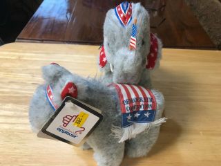 1984 GOP Democratic Conventions Plush Elephant and Donkey Applause Reagan 2