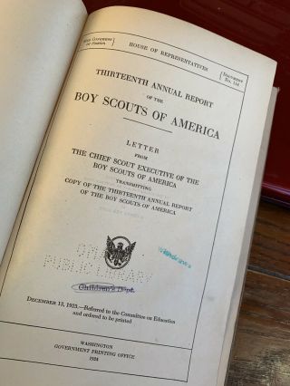 1922 Boy Scout National Annual Report - (13th) - Xlib 2