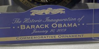 Barack Obama Inauguration 2009 Commemorative Ornament by Kurt S.  Adler Rare 44th 3