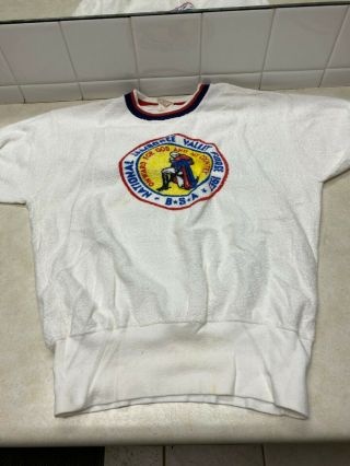 1957 Boy Scout National Jamboree Terri Cloth T - Shirt - Size Boys Extra Large 20