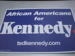 Ted Kennedy Senator Political Campaign Sign 24 X 20 MT 2