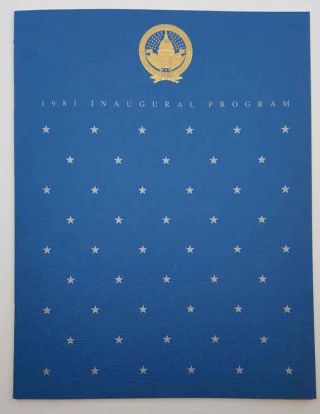 Official 1981 President Ronald Reagan Inaugural Program 2