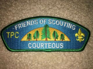 Boy Scout Bsa Tall Pine Fos Courteous Scouting Michigan Council Strip Csp Patch