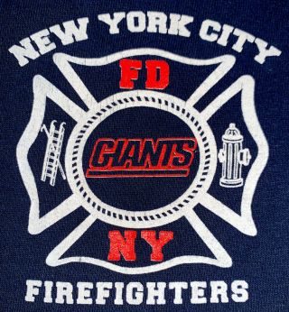 FDNY NYC Fire Department York City T - Shirt Sz M NY Giants 3