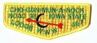 Boy Scout Oa 467 Cho - Gun - Mun - A - Nock Lodge 1998 Noac Flap