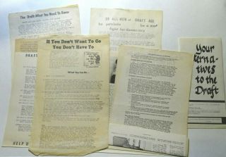 Draft Resistance Seattle Peace Literature Service Anti - Vietnam War Ephemera Ep03