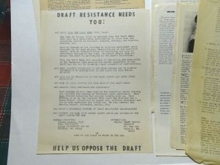 Draft Resistance Seattle Peace Literature Service Anti - Vietnam War Ephemera EP03 2