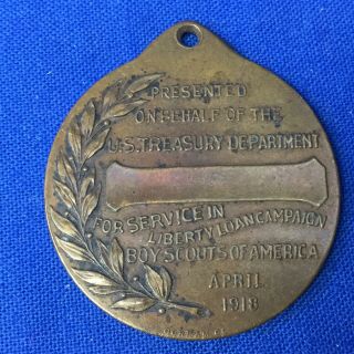 Boy Scout WW1 Liberty Loan Medal Every Scout To Save A Solder April 1918 2