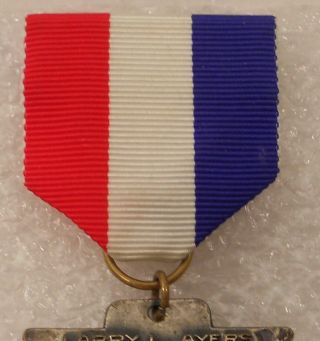 Vintage Boy Scout BSA Larry L.  Ayers Memorial Trail Medal Silver color 2