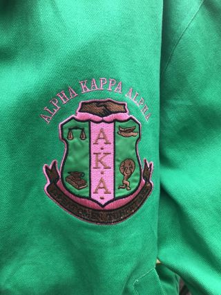 Alpha Kappa Alpha Soroity Jacket with TAG,  Ladies,  Size XL,  Green 3