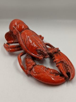 Vintage 1950’s Lobster Figurine – Ceramic Made In Italy – 15 - 1/2” Long Life - Size