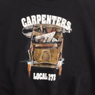 Vintage Carpenters Union Local 372 Black Sweatshirt Pullover XL Windjammer 2