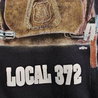 Vintage Carpenters Union Local 372 Black Sweatshirt Pullover XL Windjammer 3