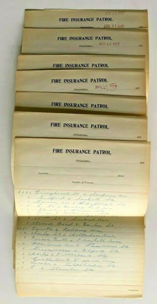 Ca 1957 Philadelphia Fire Insurance Patrol Letterhead & (2) Fd Response Cards