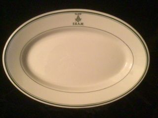 Vtg Masonic Freemasons Plate Ceramic Warwick China Lodge 627 Walden Ny 1940