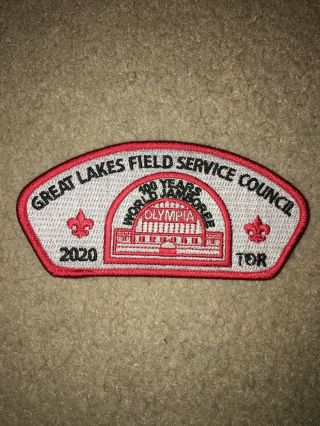 Boy Scout 2020 World Jamboree Red Great Lakes Michigan Council Strip Csp Patch