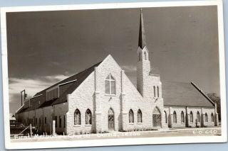 Postcard Rppc First Methodist Church,  Donna,  Texas
