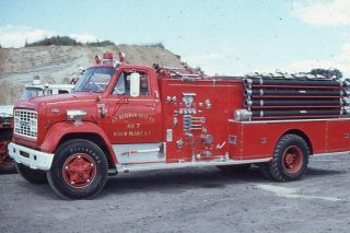 Dover Plains Ny 1968 Gmc American Pumper - Fire Apparatus Slide