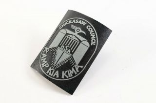 Vintage Chickasaw Council Kamp Kia Kima Badge Boy Scout BSA Neckerchief Slide 2