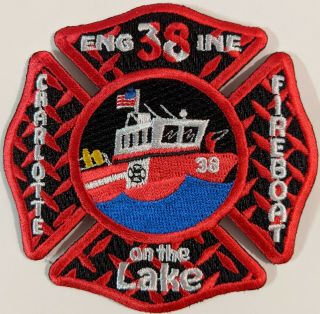 Charlotte Fire Station 38 Engine Boat Dive Patch North Carolina Nc Ladder Rescue