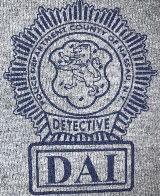 Ncpd Nassau County Police Department Detective Bureau T - Shirt Sz L Like Nypd