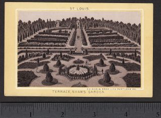 Shaw ' s Garden 1890 ' s St Louis Missouri Botanical Garden Photo Lith Antique Card 2