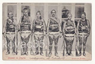 Group Of Zeibek Warriors,  1908 - Smyrna Ottoman Turkey/ Greece_zachariou & Koury