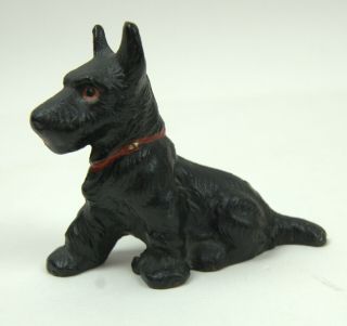 Vintage Hubley Cast Iron Black Scottie Dog Paperweight