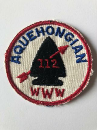Aquehongian Lodge 112 Oa R1a Round Patch Order Of The Arrow Boy Scouts