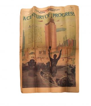 1933 Worlds Fair Chicago Newspaper