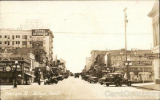 1945 Rppc Vallejo,  Ca Georgia Street Solano County California Zan Postcard