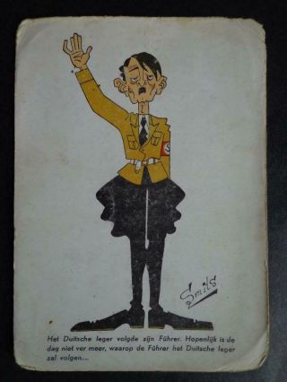 Military Comic Postcard Wwii Anti - Nazi Propaganda,  Artist Smits Hitler