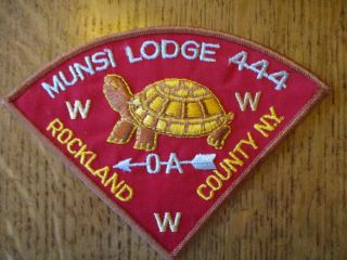 Boy Scout Oa Munsi Lodge 444 P1c Neckerchief Pie Rockland County Council,  Ny
