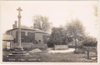 Stow Longa - Plain Back Real Photo Huntingdonshire Postcard (ref 5953/20/11b X)
