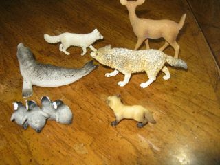 Schleich Assorted Wildlife Figures Penguin Babies Wolf Fox Deer Seal 2