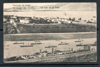 Crete 1910 - Postcard " Port Of Souda " (edit.  N.  Douras) Posted Xania To Italy