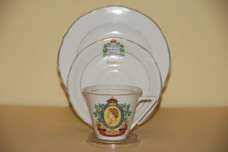 Queen Elizabeth Ii 1953 Coronation Tea Cup,  Saucer & Plate